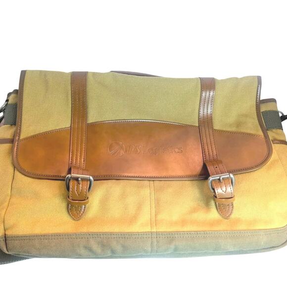 Cutter & Buck Canvas Leather Weekend Duffel Overnighter Travel Bag PS logistics - Picture 1 of 5